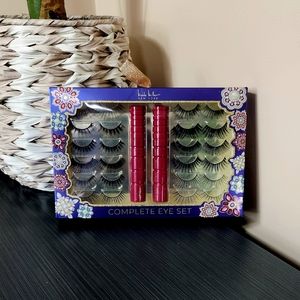 NICOLE MILLER | NEW YORK Complete Eye Set,12 Pair Eye Lash Pack with 2 Mascara's